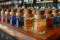 oil fragrances glass bottles wooden stopper