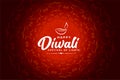 elegant indian festival diwali banner with diya design vector