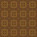 Elegant Indonesian batik flower motifs with modern brown color design