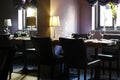 Elegant interior of an empty restaurant