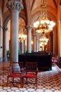 The elegant interior of the New York State House in Albany