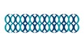 Elegant Interlocking Blue Loop Pattern: Modern Abstract Chain Design, vector design Generative AI Royalty Free Stock Photo