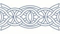 Elegant Interlocking Loop Pattern - Decorative Border Vector Design Generative AI Royalty Free Stock Photo