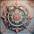 Elegant and intricate mandala design in pastel hues Serene and meditative artwork for relaxation or spiritual-themed projects2
