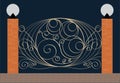 Elegant iron fence