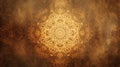 Elegant Islamic Geometric Pattern on Light Brown Background. Generative ai Royalty Free Stock Photo