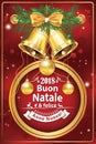 Elegant Italian New Year greeting card for companies