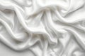 Elegant ivory silk satin drapery abstract monochrome luxury background with wavy folds