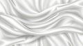 Elegant ivory silk satin drapery background with wavy folds abstract monochrome luxury