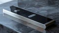 Elegant keycard access device on marble surface in modern interior setting. Generative by AI