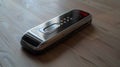 Elegant keycard access device on wooden surface. Generative by AI