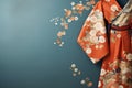 Elegant Kimono with Floral Design Royalty Free Stock Photo