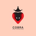 elegant king cobra logo icon