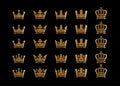 Elegant king crown vector icon.