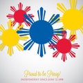 Elegant label Philippine Independence Day card