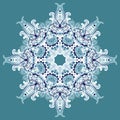 Elegant Lace Vector Winter Snowflake Royalty Free Stock Photo