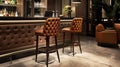 Elegant Leather Bar Stools