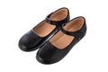 Elegant Leather girls school shoes with Strap Design for Versatile Use Royalty Free Stock Photo