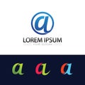Elegant Letter A Symbol Vector Logo with Gradient Colors and Minimalist Concept Design Royalty Free Stock Photo