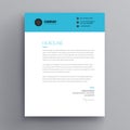 Elegant letterhead / cover letter template design in minimalist