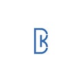 Elegant Letters BK Monogram logo design vector