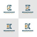 Elegant Letters EJ and JE Monogram Logo, suitable for business with EJ or JE initials