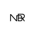 Elegant letters NBR Monogram logo design vector Royalty Free Stock Photo