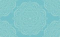 Elegant light blue mandala seamless pattern design