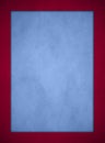 Elegant Light Blue Parchment. Rich Red Textured Frame. Portrait Orientation.