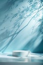 Elegant Light Blue Product Display Backdrop Royalty Free Stock Photo
