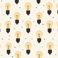 Elegant Light Bulb Pattern Design Royalty Free Stock Photo
