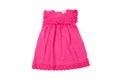 Elegant light pink children summer dress, isolated