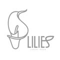 Elegant lilies logo template