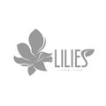 Elegant lilies logo template