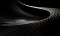 Elegant line flow on dark background, abstract art illustration for modern design Royalty Free Stock Photo