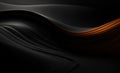 Elegant line flow on dark background, abstract art illustration for modern design Royalty Free Stock Photo