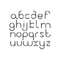 Elegant line orbed font.