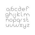 Elegant line orbed font.