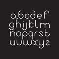 Elegant line orbed font.