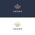 Elegant linear crown logo.
