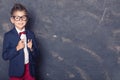 Elegant little boy in suit. Royalty Free Stock Photo