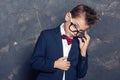 Elegant little boy in suit. Royalty Free Stock Photo