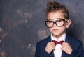 Elegant little boy in suit. Royalty Free Stock Photo