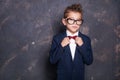 Elegant little boy in suit. Royalty Free Stock Photo