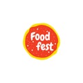 Elegant logo design with food fest concept