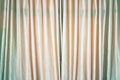 Elegant looking orange curtains. Image for Abstract Texture Background.