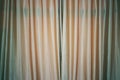 Elegant looking orange curtains. Image for Abstract Texture Background.