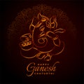 elegant lord ganesha design for indian festival ganesh chaturthi vector illustration
