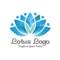 Elegant Lotus flower logo