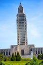 The Elegant Louisiana State Capital Building in Baton Rouge Louisiana, USA
